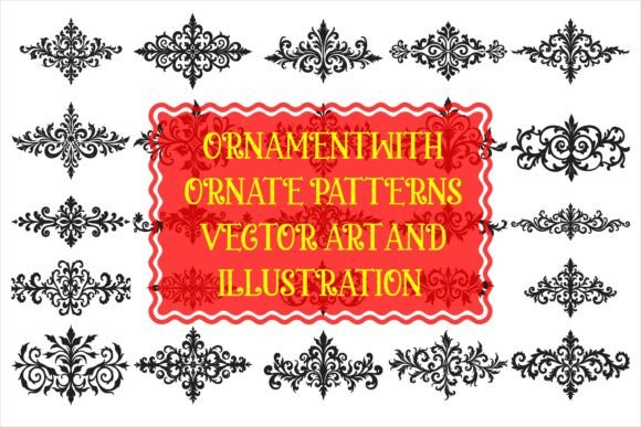 Download Scrollwork Ornament with Ornate Design - Ornament Collection