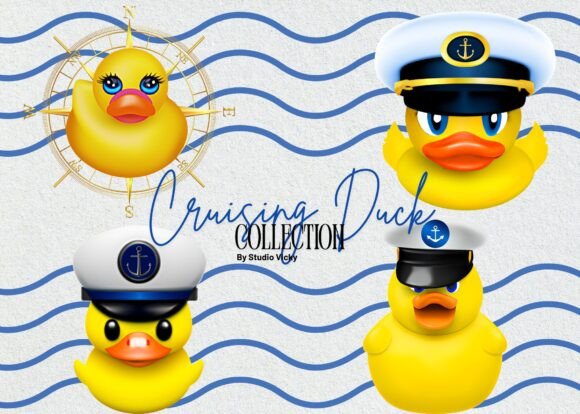 Download Cruising Rubber Ducks Clipart Bundle - Rubber Collection