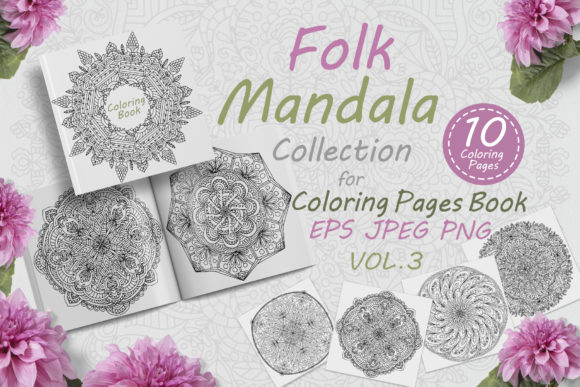 Download Mandalas with Folk Style Ornaments Vol-3 - Ornament Collection