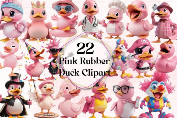 Download Pink Rubber Duck Clipart Bundle - Premium Resources