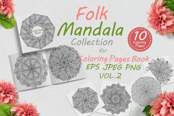 Download Mandalas with Folk Style Ornaments Vol-2 - Ornament Collection