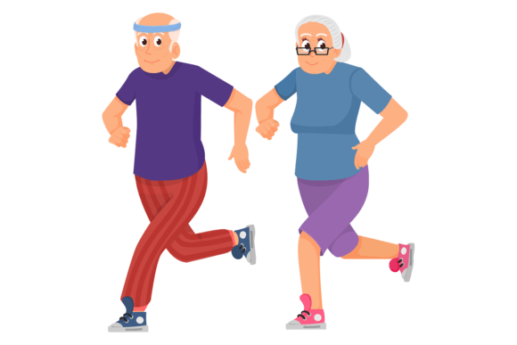 Download Old Man and Woman Jogging Together. Seni - Jogging Collection